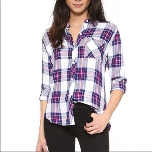 Rails White Flannel Button Down Shirt